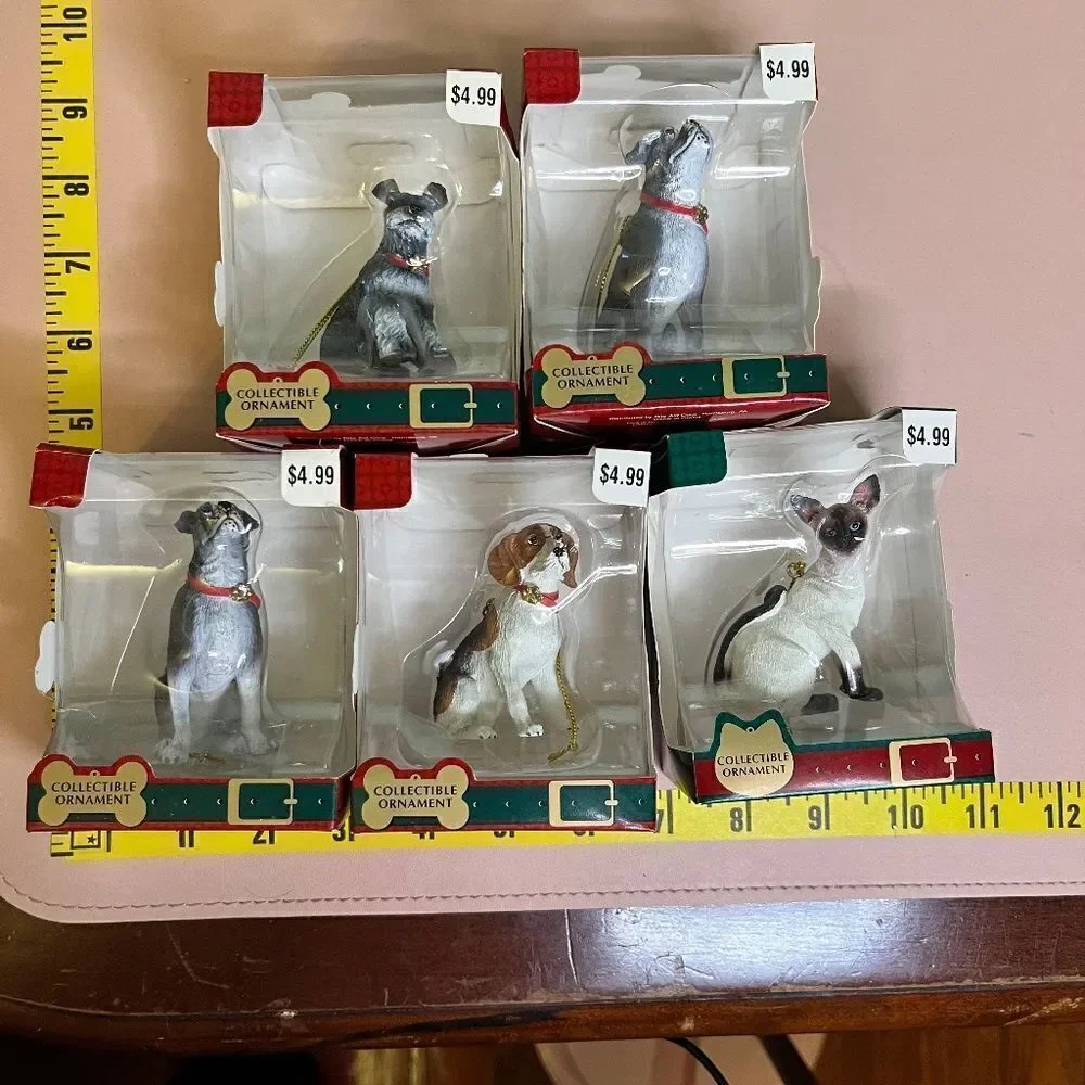 NEW 5pc Pets Dog Cat Christmas Ornaments